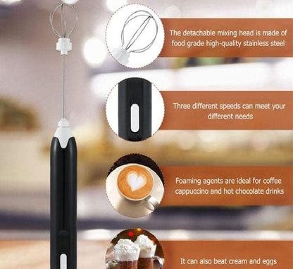 Milk Coffee Mixer Three Speeds and Two Interchangeable Blades Electric