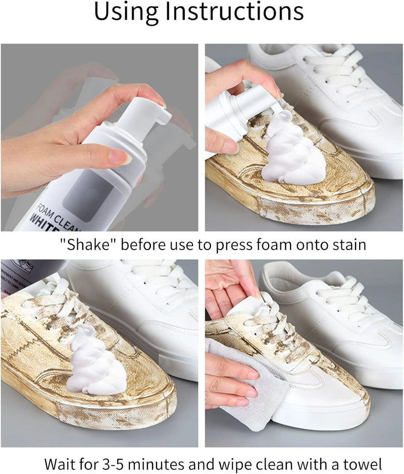 White Shoe Foam Cleaner 200ml – Instant No-Water Sneaker Cleaner