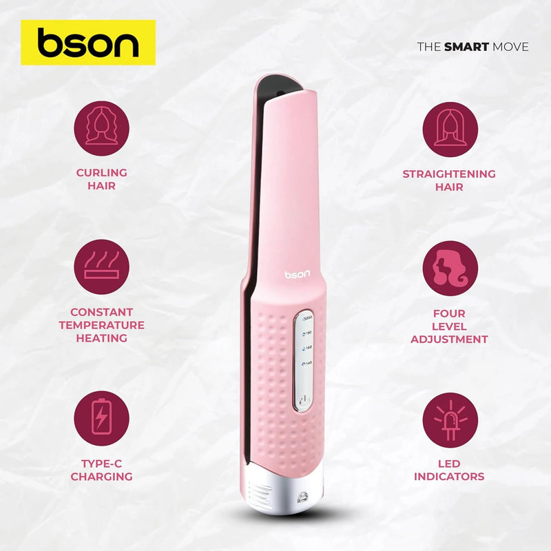 Wireless Automatic Hair Curler – Cordless, 4 Heat Levels, Rechargeable