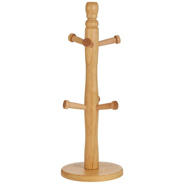 Wood Mug Holder Stand 6 Hooks