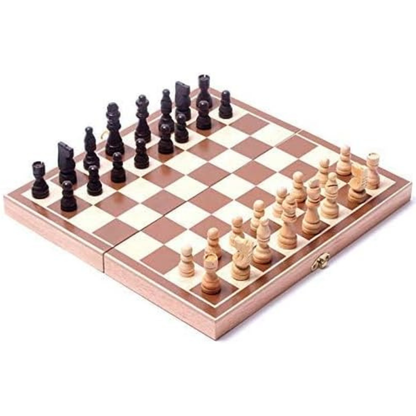 Wooden Chess Set Wood International Packed Chess Game Toys.